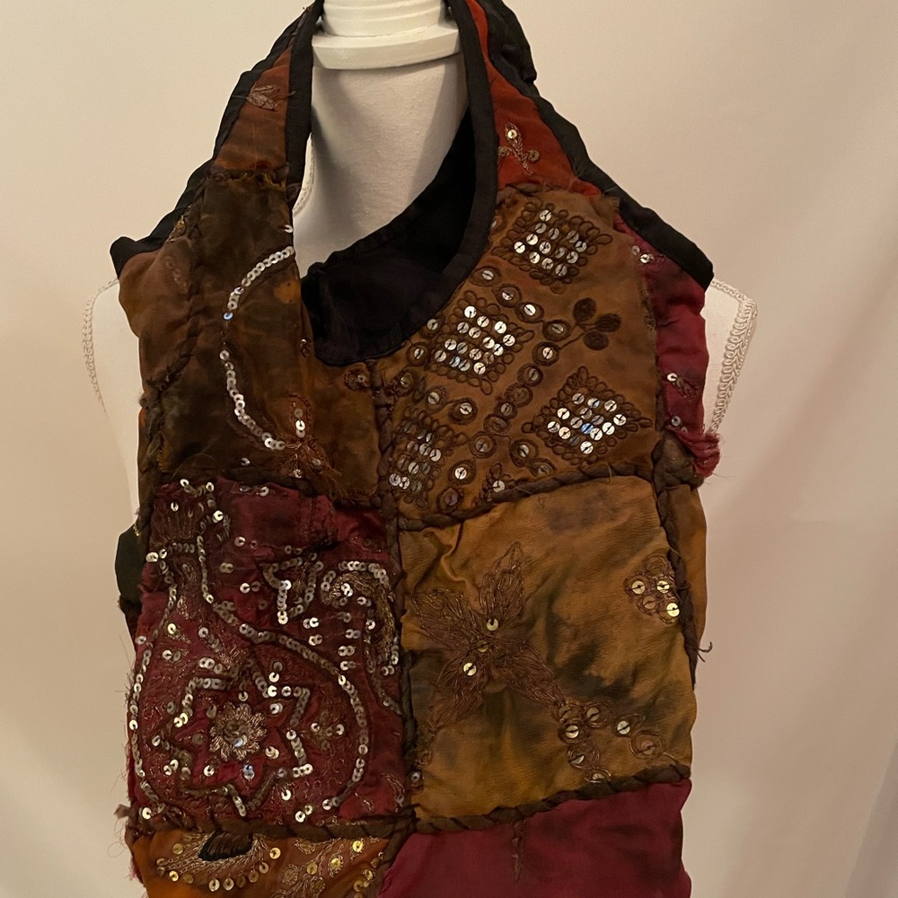 Patchwork Sequin Cloth Bag - image 1